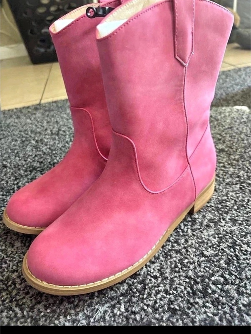 Pink Mid-Calf Boots Like New